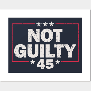 Not Guilty - Free Trump 2024 Posters and Art